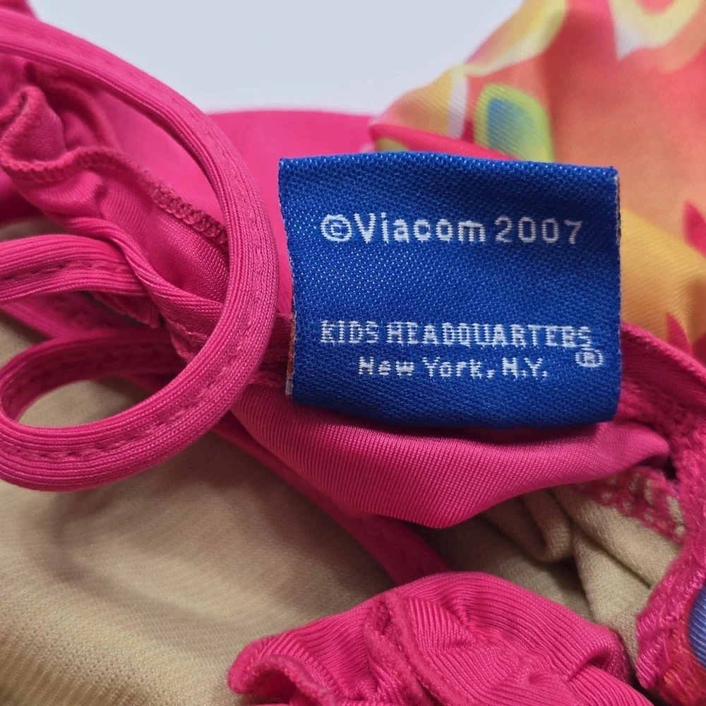 Nick Jr Dora the Explorer Y2K One Piece‎ Swimsuit Infant Girls 18M Pink Tropical